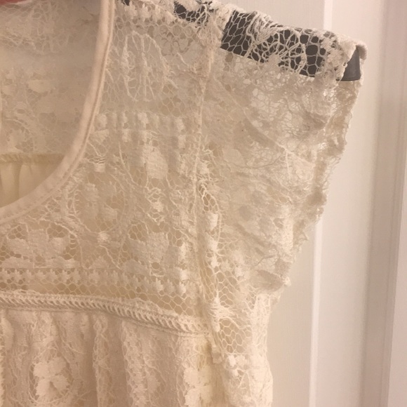 Ivory lace blouse size L - Picture 4 of 6